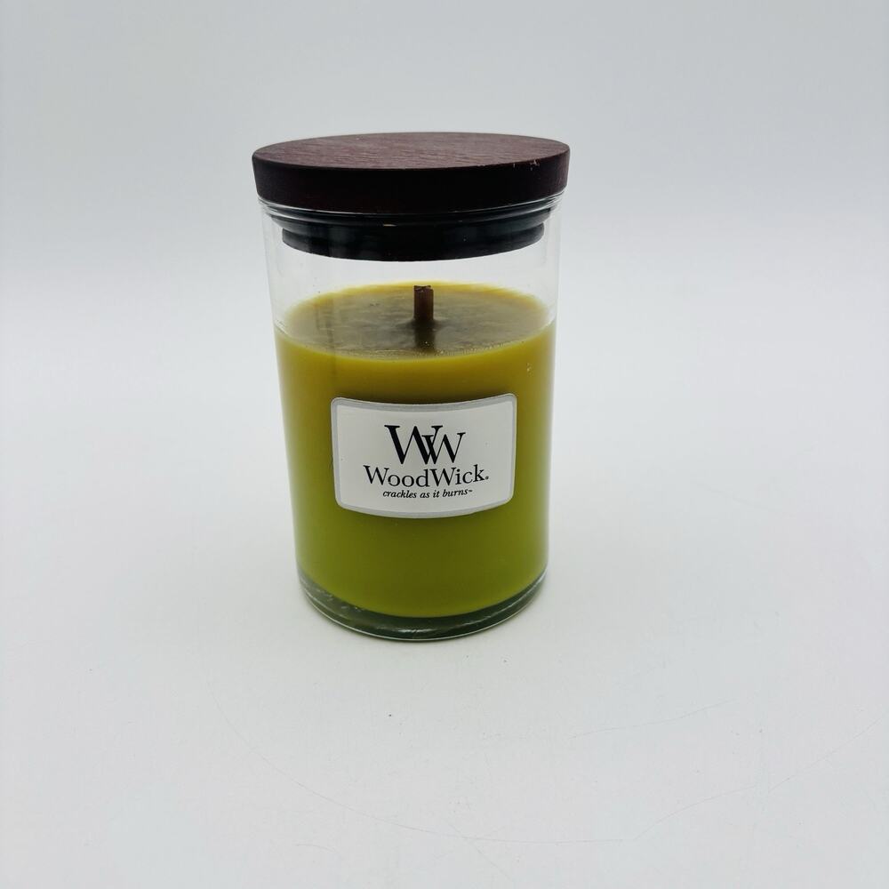 New WoodWick 9.5 Oz Jar Candle Crackles Summer Melon New Never Lit